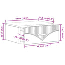 vidaXL Fali éjjeli szekrény 2 pcs Füstös Tölgy 49 x 34,5 x 20 cm