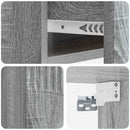 vidaXL Fali éjjeli szekrény 2 pcs Szürke Sonoma 49 x 34,5 x 20 cm