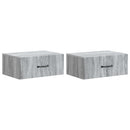 vidaXL Fali éjjeli szekrény 2 pcs Szürke Sonoma 49 x 34,5 x 20 cm