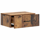 vidaXL Fali éjjeli szekrény fiókkal 2 pcs Antik Fa 49 x 34,5 x 20 cm