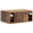 vidaXL Fali éjjeli szekrény 2 db Antik Fa 49 x 34,5 x 20 cm Szerelt Fa