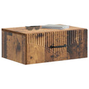 vidaXL Fali éjjeli szekrény 2 db Antik Fa 49 x 34,5 x 20 cm Szerelt Fa
