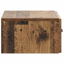 vidaXL Fali éjjeli szekrény 2 db Antik Fa 49 x 34,5 x 20 cm Szerelt Fa