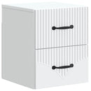 vidaXL Fali éjjeli szekrény 2 db Fehér 34,5 x 33 x 40 cm Szerelt Fa