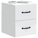 vidaXL Fali éjjeli szekrény 2 db Fehér 34,5 x 33 x 40 cm Szerelt Fa