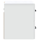 vidaXL Fali éjjeli szekrény 2 db Fehér 34,5 x 33 x 40 cm Szerelt Fa