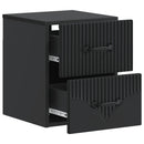 vidaXL Fali éjjeli szekrény 2 pcs Fekete 34,5 x 33 x 40 cm Szerelt Fa