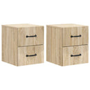 vidaXL Fali éjjeli szekrény 2 pcs Sonoma Tölgy 34,5 x 33 x 40 cm