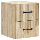 vidaXL Fali éjjeli szekrény 2 pcs Sonoma Tölgy 34,5 x 33 x 40 cm