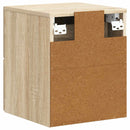 vidaXL Fali éjjeli szekrény 2 pcs Sonoma Tölgy 34,5 x 33 x 40 cm
