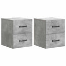 vidaXL Fali éjjeli szekrény 2 pcs Betonszürke 34,5 x 33 x 40 cm