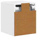 vidaXL Fali éjjeli szekrény 2 pcs Magasfényű Fehér 34,5 x 33 x 40 cm