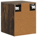 vidaXL Fali éjjeli szekrény 2 pcs Füstös Tölgy 34,5 x 33 x 40 cm