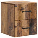vidaXL Fali éjjeli szekrény 2 db Antik Fa 34,5 x 33 x 40 cm Szerelt Fa