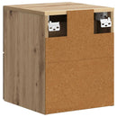 vidaXL Fali éjjeli szekrény 2 pcs Kézműves Tölgy 34,5 x 33 x 40 cm