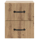 vidaXL Fali éjjeli szekrény 2 pcs Kézműves Tölgy 34,5 x 33 x 40 cm