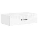 vidaXL Fali oldaltábla Magasfényű Fehér 59 x 34,5 x 17 cm Szerelt Fa