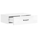 vidaXL Fali oldaltábla Magasfényű Fehér 59 x 34,5 x 17 cm Szerelt Fa