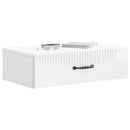vidaXL Fali oldaltábla Magasfényű Fehér 59 x 34,5 x 17 cm Szerelt Fa