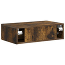 vidaXL Fali oldaltábla Füstös Tölgy 59 x 34,5 x 17 cm Szerelt Fa