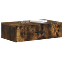 vidaXL Fali oldaltábla Füstös Tölgy 59 x 34,5 x 17 cm Szerelt Fa