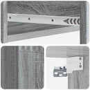 vidaXL Fali oldaltábla Szürke Sonoma 59 x 34,5 x 17 cm Szerelt Fa