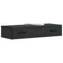 vidaXL Fali oldaltábla Fekete 87,5 x 34,5 x 17 cm Szerelt Fa
