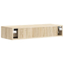 vidaXL Fali oldaltábla Sonoma Tölgy 87,5 x 34,5 x 17 cm Szerelt Fa
