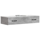 vidaXL Fali oldaltábla Betonszürke 87,5 x 34,5 x 17 cm Szerelt Fa