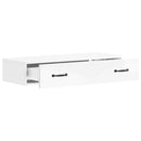 vidaXL Fali oldaltábla Magasfényű Fehér 87,5 x 34,5 x 17 cm Szerelt Fa