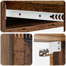 vidaXL Fali oldaltábla Antik Fa 87,5 x 34,5 x 17 cm Szerelt Fa