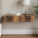 vidaXL Fali oldaltábla Antik Fa 87,5 x 34,5 x 17 cm Szerelt Fa