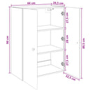 vidaXL Fali szekrény Fehér 66 x 34,5 x 90 cm Szerelt Fa