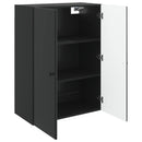 vidaXL Fali szekrény Fekete 66 x 34,5 x 90 cm Szerelt Fa