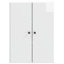vidaXL Fali szekrény Magasfényű Fehér 66 x 34,5 x 90 cm Szerelt Fa