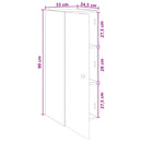 vidaXL Fali szekrény Betonszürke 33 x 34,5 x 90 cm Szerelt Fa