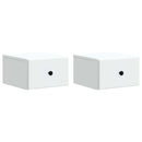 vidaXL Fali éjjeli szekrény 2 db Fehér 34,5 x 33 x 20 cm Szerelt Fa