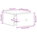 vidaXL Fali éjjeli szekrény 2 db Fehér 34,5 x 33 x 20 cm Szerelt Fa