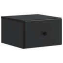 vidaXL Fali éjjeli szekrény 2 pcs Fekete 34,5 x 33 x 20 cm Szerelt Fa