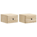 vidaXL Fali éjjeli szekrény 2 pcs Sonoma Tölgy 34,5 x 33 x 20 cm