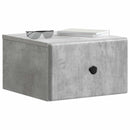 vidaXL Fali éjjeli szekrény Betonszürke 34,5 x 33 x 20 cm Szerelt Fa