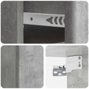 vidaXL Fali éjjeli szekrény 2 pcs Betonszürke 34,5 x 33 x 20 cm