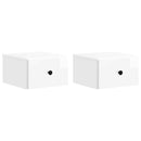 vidaXL Fali éjjeli szekrény 2 pcs Magasfényű Fehér 34,5 x 33 x 20 cm