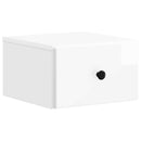vidaXL Fali éjjeli szekrény 2 pcs Magasfényű Fehér 34,5 x 33 x 20 cm