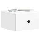 vidaXL Fali éjjeli szekrény 2 pcs Magasfényű Fehér 34,5 x 33 x 20 cm