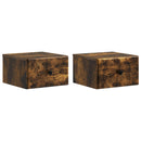 vidaXL Fali éjjeli szekrény 2 pcs Füstös Tölgy 34,5 x 33 x 20 cm
