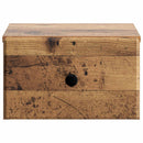 vidaXL Fali éjjeli szekrény Antik Fa 34,5 x 33 x 20 cm Szerelt Fa