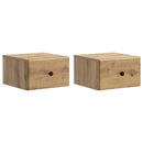 vidaXL Fali éjjeli szekrény 2 pcs Kézműves Tölgy 34,5 x 33 x 20 cm