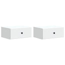 vidaXL Fali éjjeli szekrény 2 pcs Fehér 49 x 34,5 x 20 cm Szerelt Fa