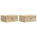 vidaXL Fali éjjeli szekrény 2 pcs Sonoma Tölgy 49 x 34,5 x 20 cm